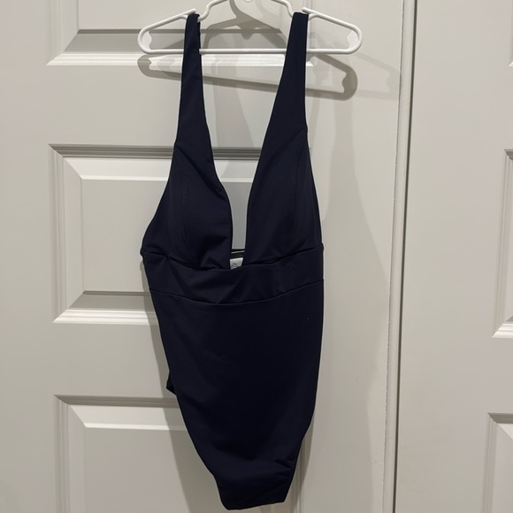 NWT Andie  One Piece Swimsuit Navy Blue Size Medium - Picture 1 of 12